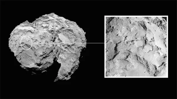 Điểm đáp dự kiến của tàu thăm dò Philae lên sao chổi