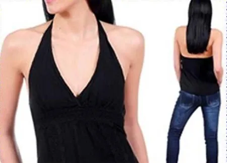Áo hở cổ và phần lưng phía sau