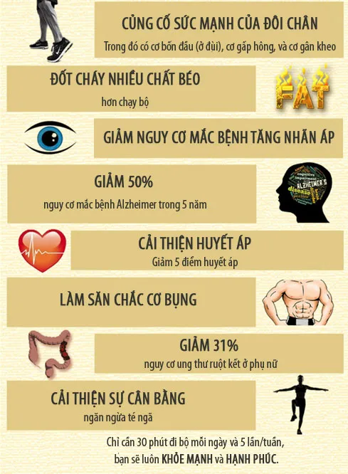 Đi bộ giúp đốt cháy nhiều chất béo
