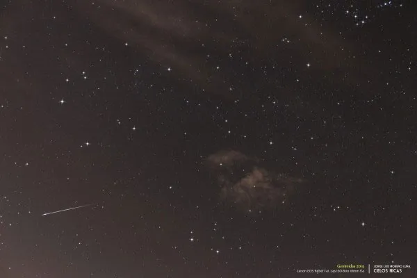 Ảnh chụp mưa sao băng Geminid từ đài thiên văn Nicaragua ONA