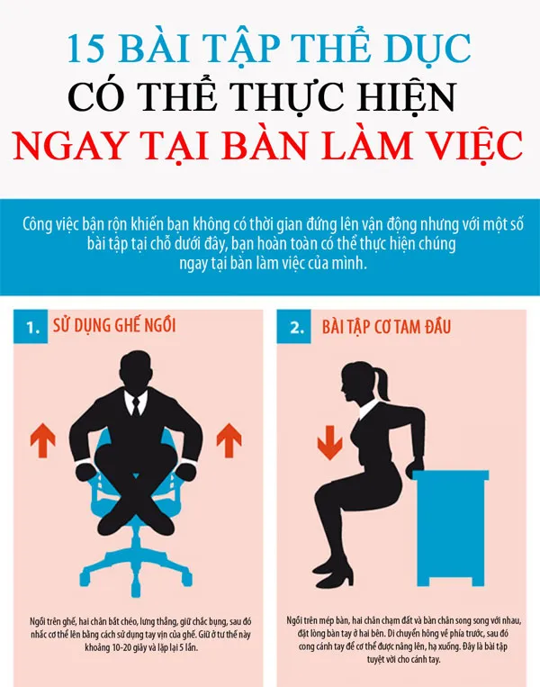 Tập thể dục tại bàn làm việc
