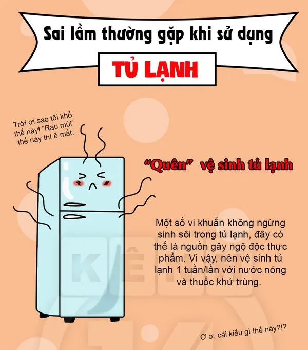 Quên vệ sinh tủ lạnh