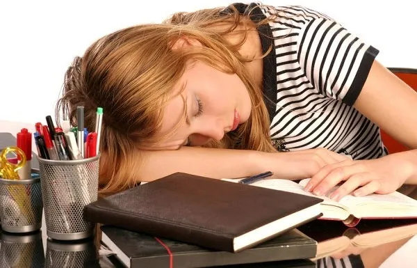 Nhiều người chọn cách nghỉ trưa với tư thế khoanh tay trên bàn làm việc