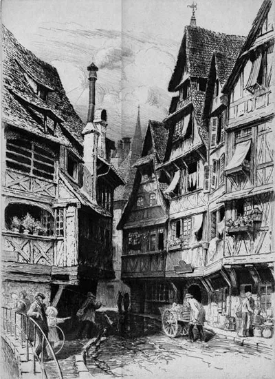 Đường phố Strasbourg - nơi "điệu nhảy tử thần" tàn phá thành phố này.