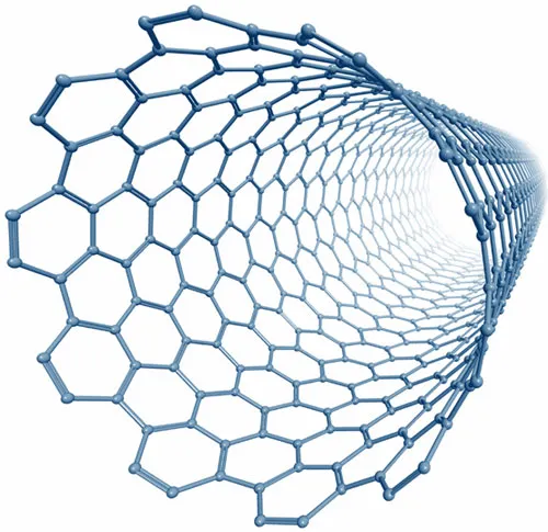 Minh họa phân tử ống carbon nano – vật liệu xương sống cho dự án thang máy vũ trụ
