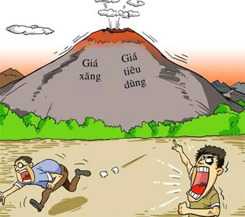 Mỗi lần giá xăng tăng được ví như núi lửa phun trào