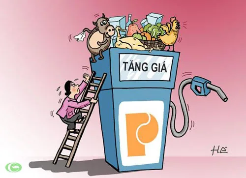 Xăng tăng đồng nghĩa với việc giá thực phẩm cũng tăng theo.