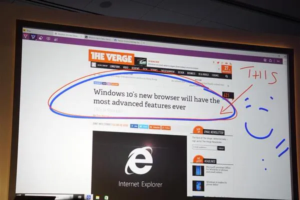 Tính năng ghi chú trực tiếp của trình duyệt web Spartan
