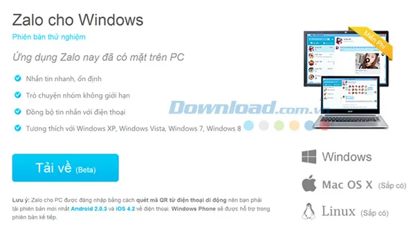 Zalo cho PC