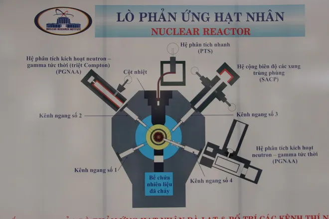 Cơ cấu của lò phản ứng hạt nhân Đà Lạt hiện nay.