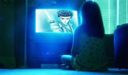 Tắt đèn xem tivi, máy tính... là một thói quen rất có hại cho mắt.