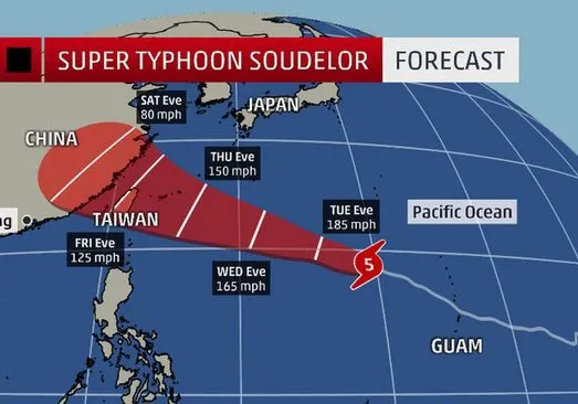Soudelor sẽ tiến thẳng về phía Đông Á