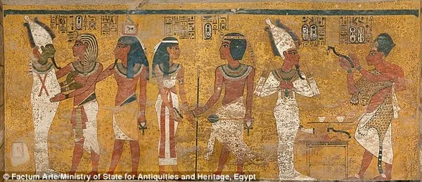 Hình vẽ mô tả nghi lễ kỳ lạ, được cho là chỉ Nefertiti biết