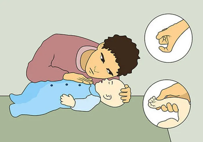 Kiểm tra xem bé còn thở không