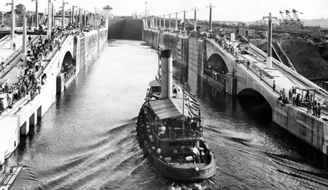 Bộ ảnh đáng kinh ngạc về việc xây dựng kênh đào Panama