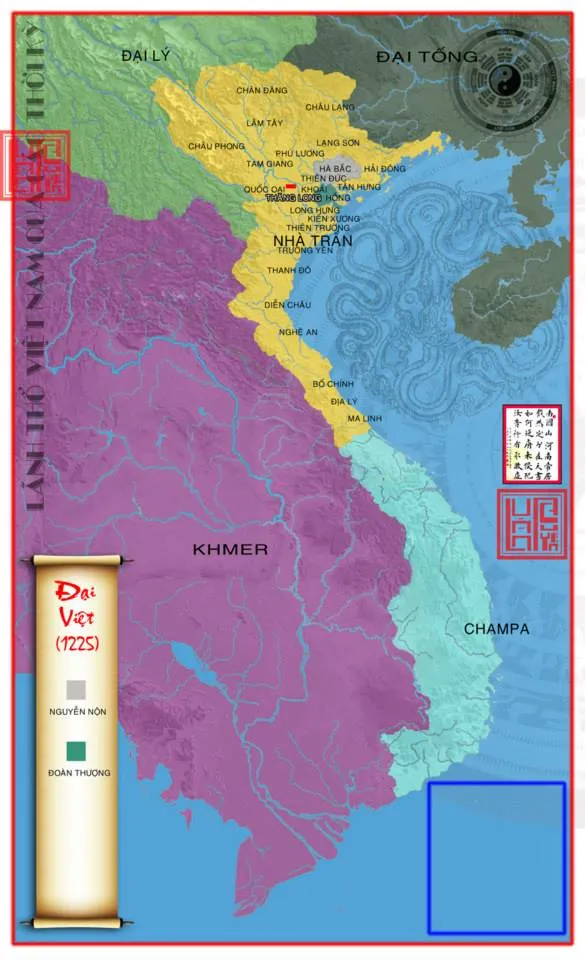 Bản đồ Việt Nam năm 1225