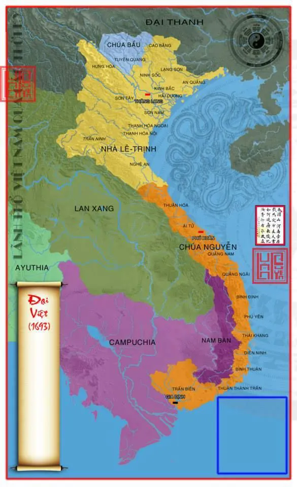 Bản đồ Việt Nam năm 1693