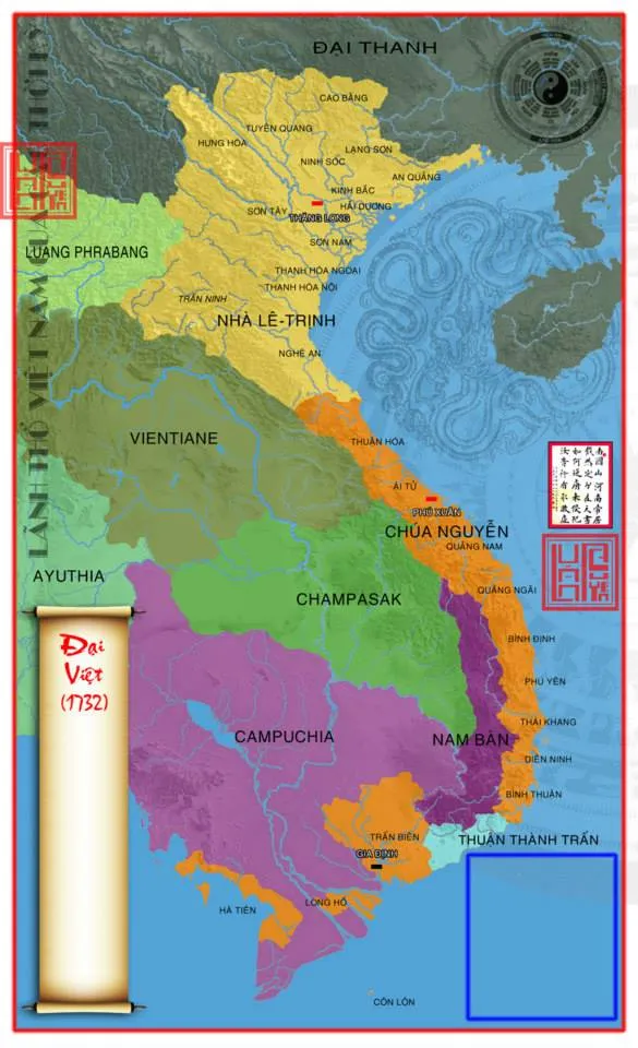 Bản đồ Việt Nam năm 1732