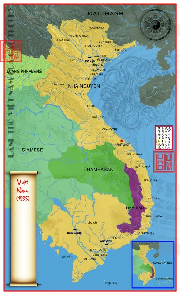 Bản đồ Việt Nam năm 1835