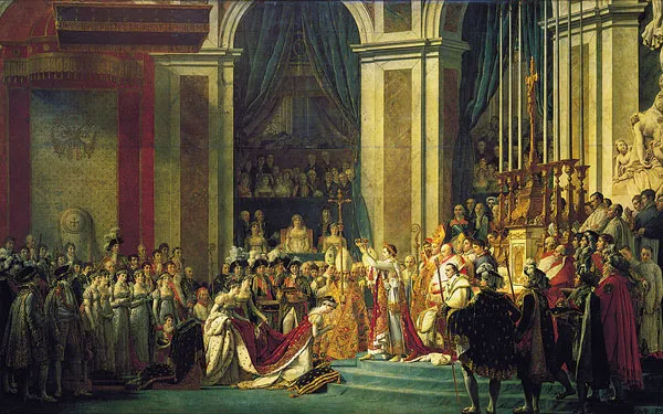 Khung cảnh lễ đăng quang của Napoleon.
