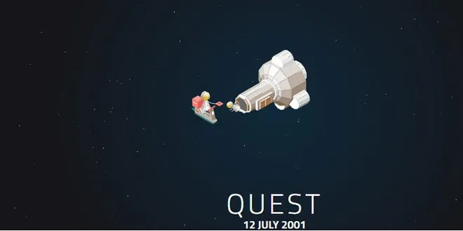 Bộ kết nối mới Quest được đưa vào sử dụng ngày 12/7/2001, dài 5,5 mét, đường kính 4 mét, nặng 9.923kg.