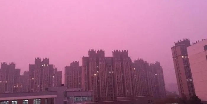 Bầu trời màu tím ở Nam Kinh.