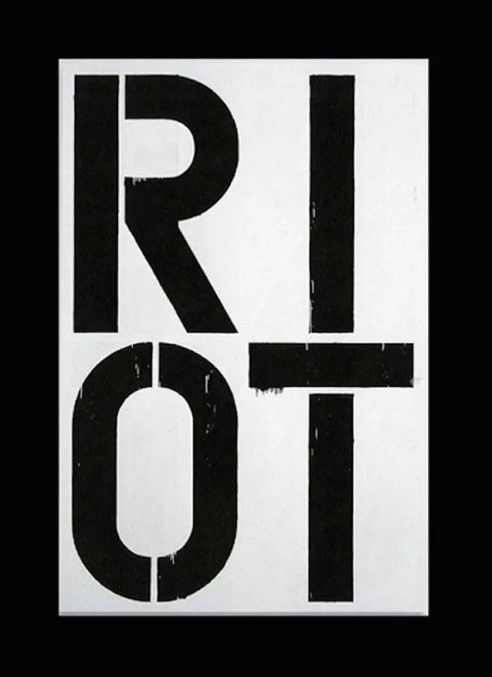 Tác phẩm Riot (1990) của Christopher Wool, trị giá 29,9 triệu USD.