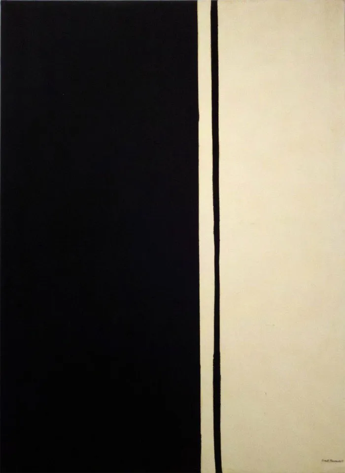 Tác phẩm "Black Fire 1" của tác giả Barnett Newman, trị giá 84,2 triệu USD.