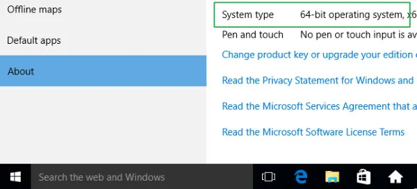 System Type.