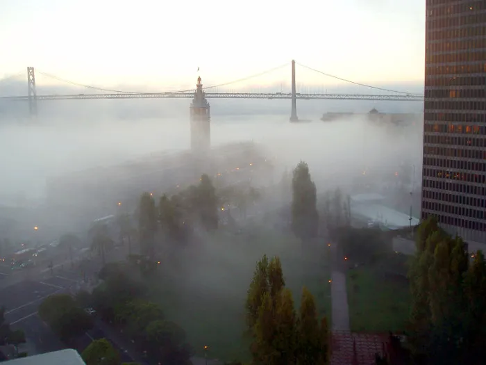 Sương mù bao phủ thành phố San Francisco.
