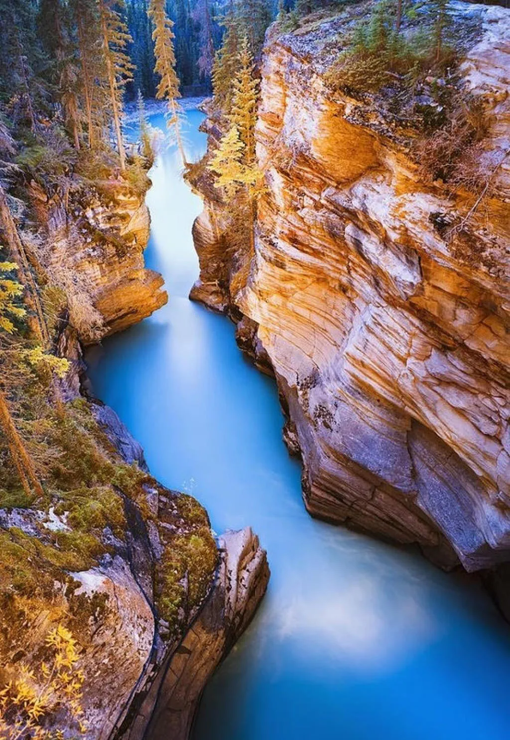 Thác nước Tại Dusk, Jasper, Alberta, Canada
