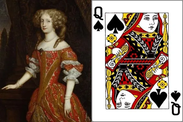 Quân Q bích là nữ hoàng Eleanor - vợ của hoàng đế Leopold I.