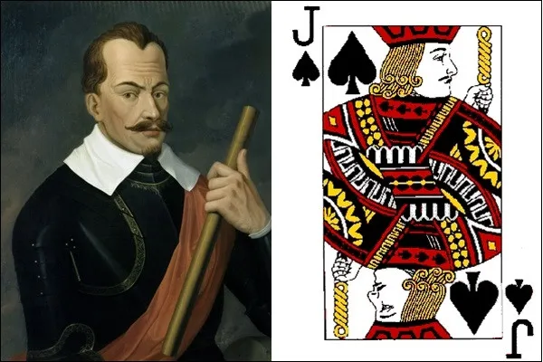 Quân J bích là Albrecht von Wallenstein - Nhà lãnh đạo quân sự.