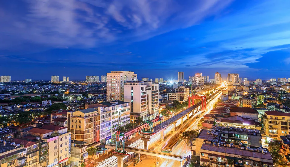 "Đường sắt đô thị Cát Linh - Hà Đông tại đường Nguyễn Trãi"