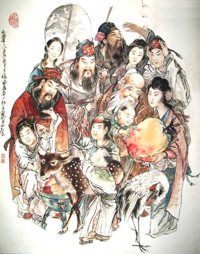 Ông Phúc con cháu đề huề.