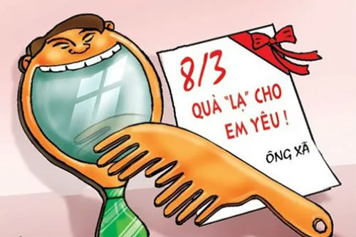 Gương và lược được chế thành món quà "lạ".