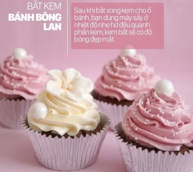 Sau khi bắt xong kem cho ổ bánh mỳ, bạn dùng máy sấy ở nhiệt độ nhẹ hơ đều quanh phần kem, kem sẽ bắt độ bóng đẹp mắt.