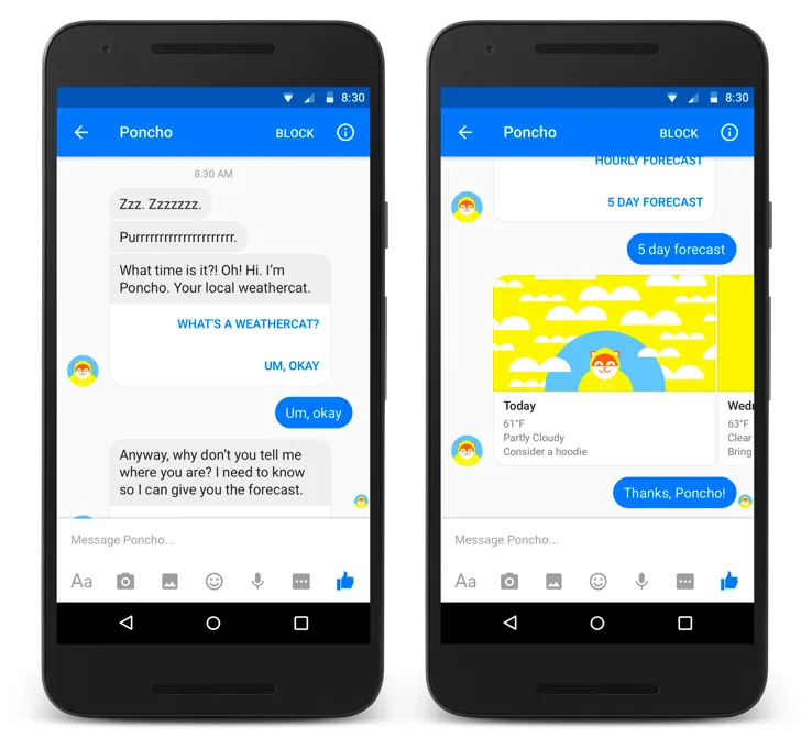 Bot giúp cập nhật thông tin thời tiết