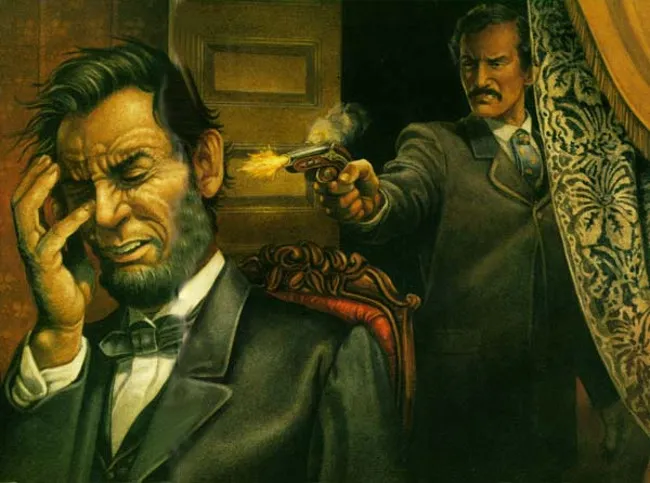 ổng thống Abraham Lincoln bị ám sát trong khi đang xem một vở kịch vào ngày 14 tháng 4 năm 1865.