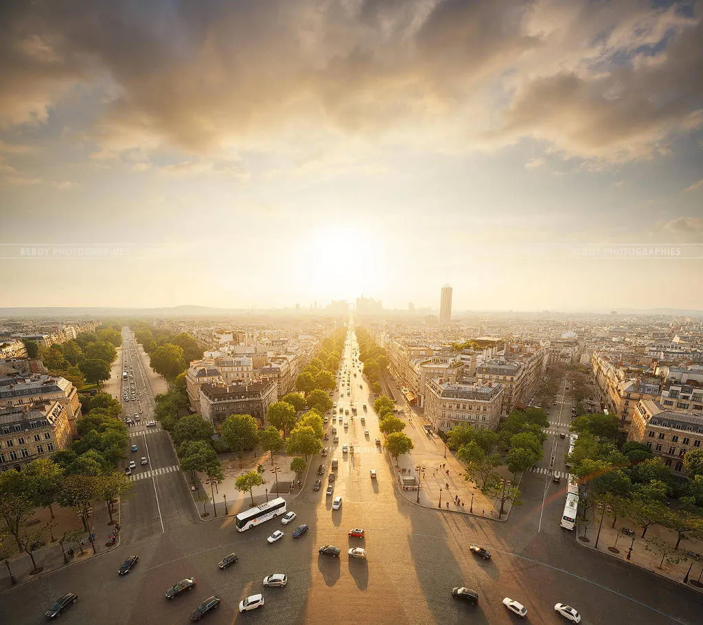 Một Paris bình yên buổi sớm.