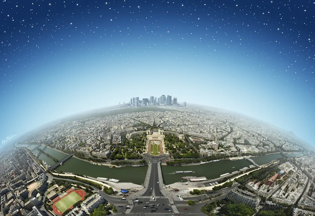 Nhìn từ trên đỉnh tháp Eiffel, Paris, Pháp