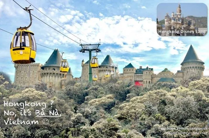 Đừng có nhầm Bà Nà, Việt Nam với Disney Land ở Hong Kong nha. Vì Bà Nà chắc chắn mát mẻ hơn Disney Land đấy!