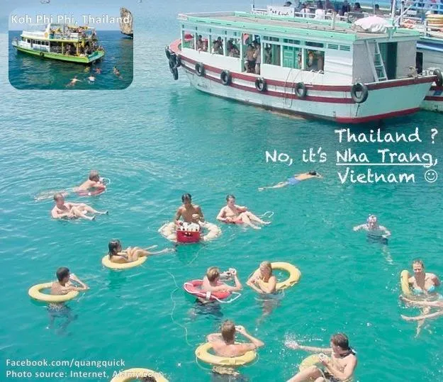 Đảo Koh Phi Phi nổi tiếng là nơi lặn biển tuyệt đẹp của Thái Lan thì Nha Trang của Việt Nam ta cũng chẳng hề thua kém với rạn san hô và làn nước xanh ngọt, trong vắt.