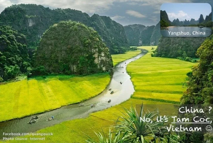 Và đây cũng không phải là Dương Sóc đâu mà chính là Tam Cốc của tỉnh Ninh Bình đấy.