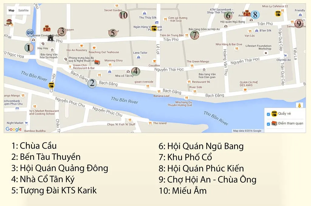 Bản đồ thành phố Hội An, Quảng Nam.