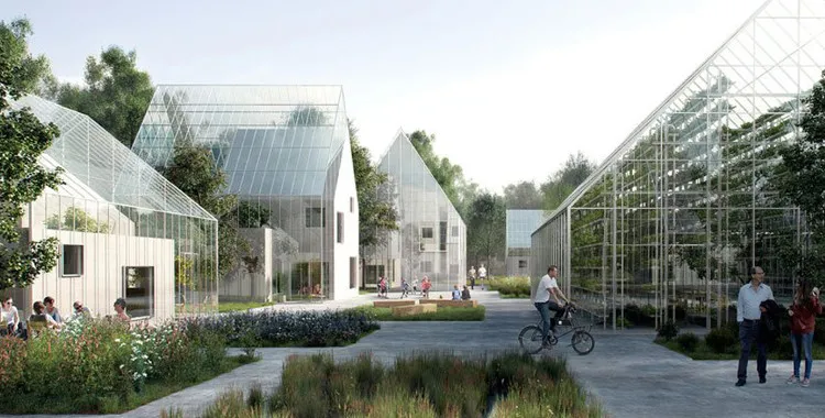 Một góc làng sinh thái không sử dụng điện ở ngoại ô Amsterdam.