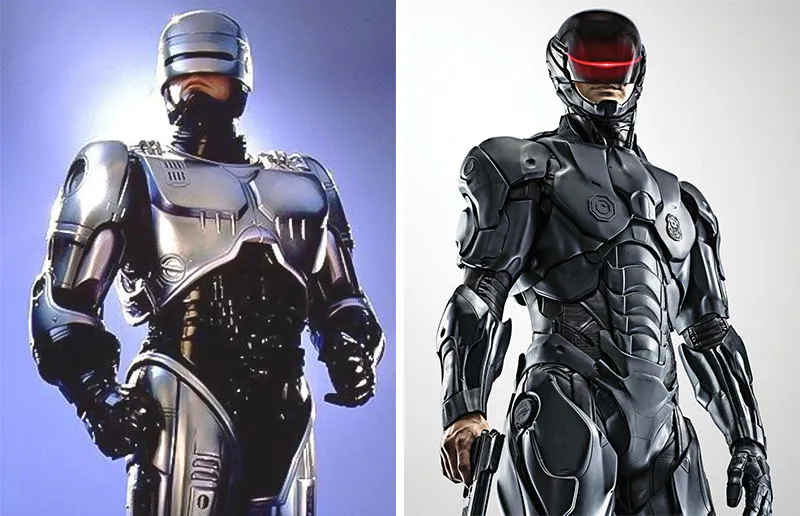 Robocop phiên bản năm 1987 và 2014.