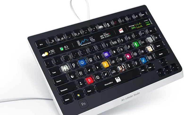 Mỗi phím của Optimus Popularis đều có hình ảnh trên đó. Giá của chiếc bàn phím độc đáo này là 2.554 USD