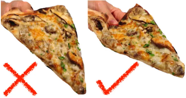 Bất kể một mặt phẳng nào, từ tờ giấy cho đến miếng bánh pizza, sẽ có một khu vực "không cong".