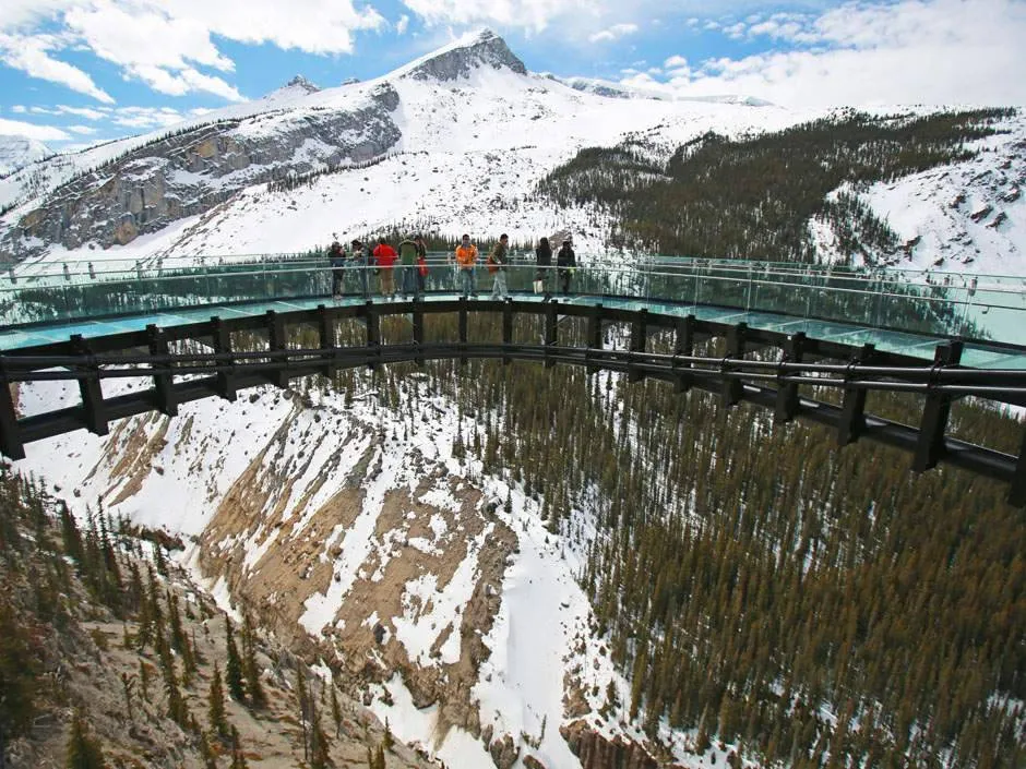 Cầu kính Glacier (sông băng) - Canada